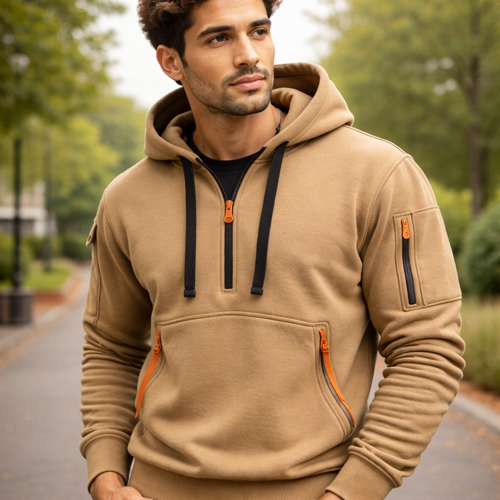 Sweat-shirt à Capuche pour Homme | Fermeture Zippée | Confort Quotidien