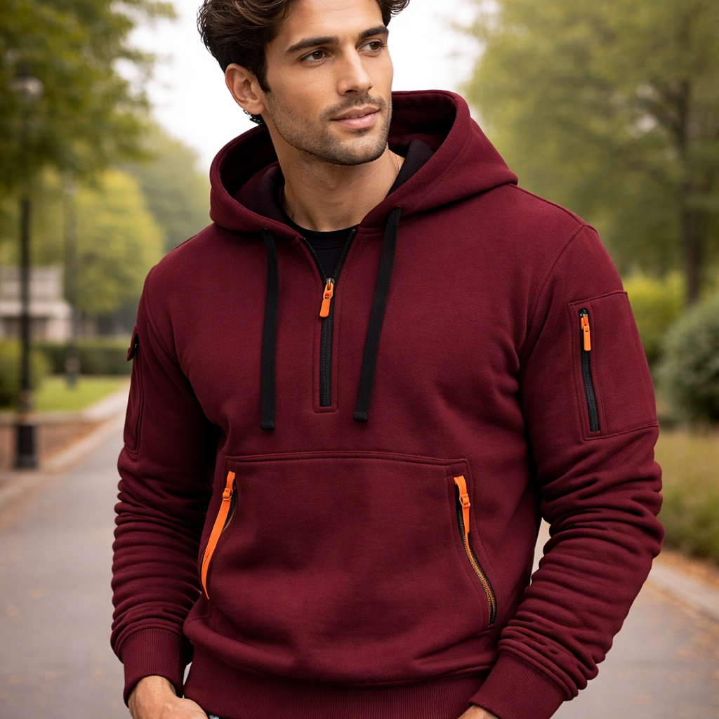 Sweat-shirt à Capuche pour Homme | Fermeture Zippée | Confort Quotidien