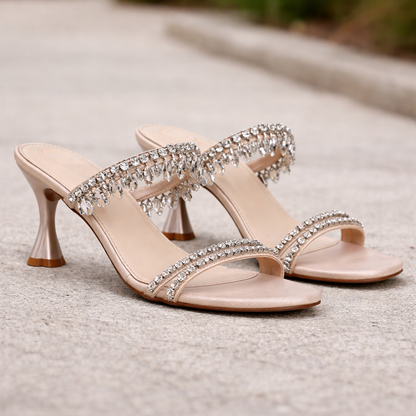 Talons Chandelier Femme | Sandales de Fête | Strass Scintillant