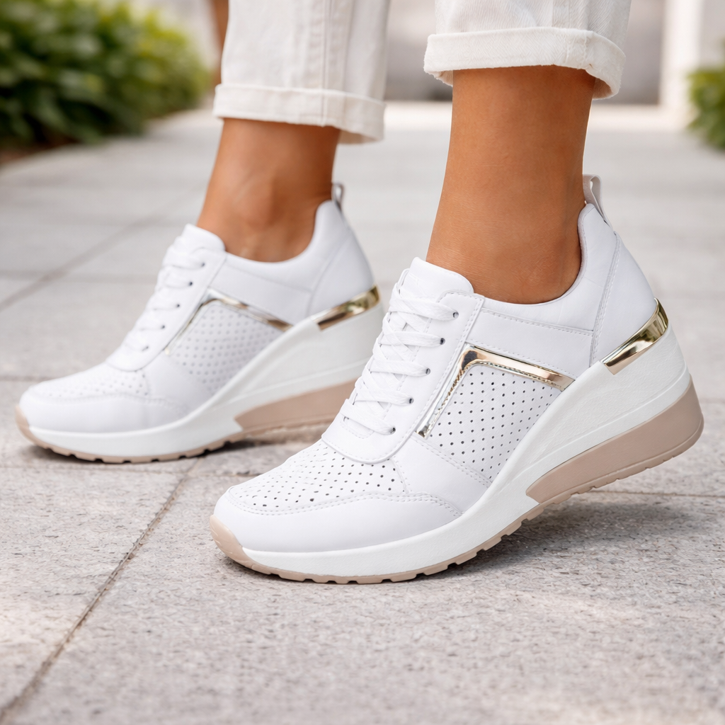 Baskets compensées femme | Soutien orthopédique | Plateforme respirante