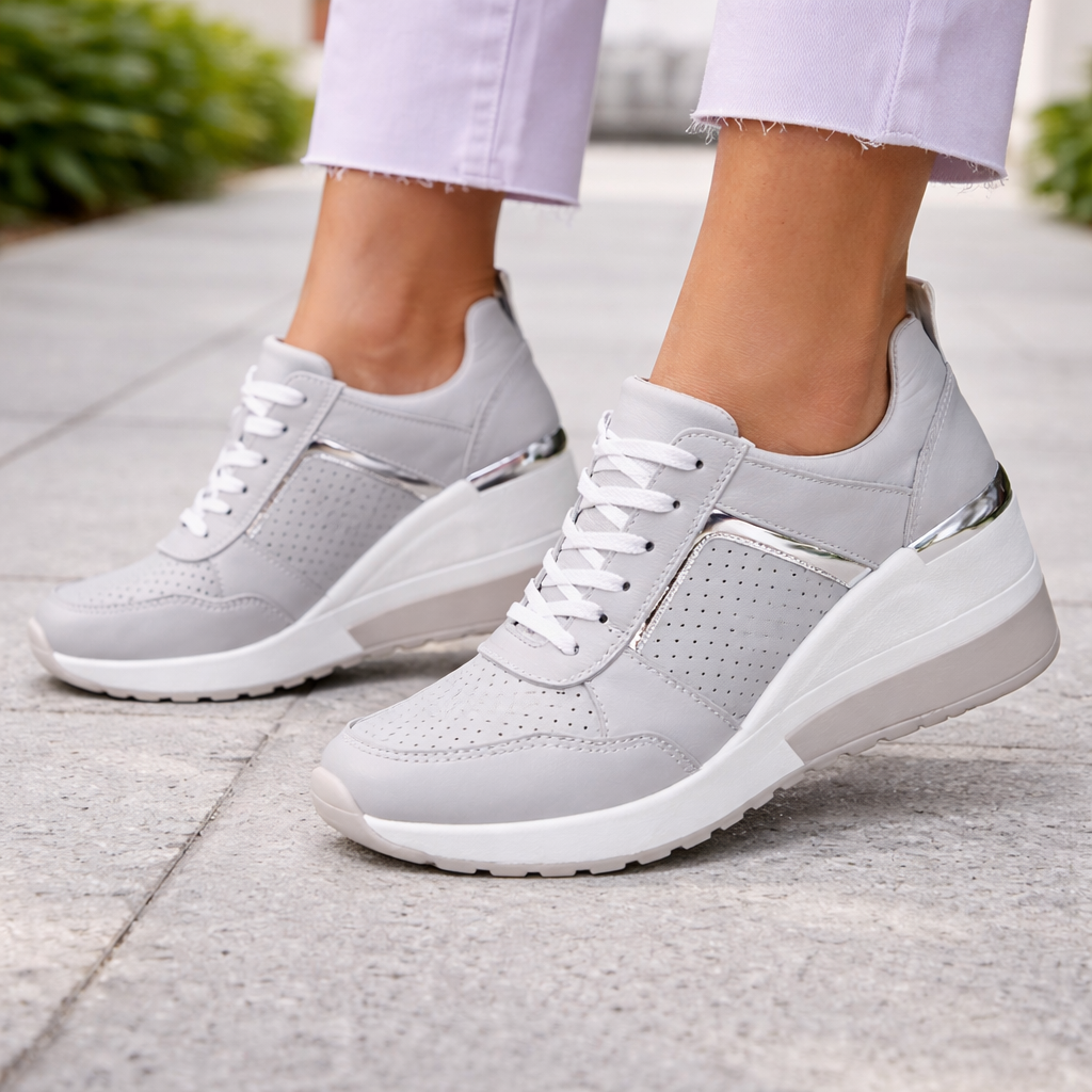 Baskets compensées femme | Soutien orthopédique | Plateforme respirante
