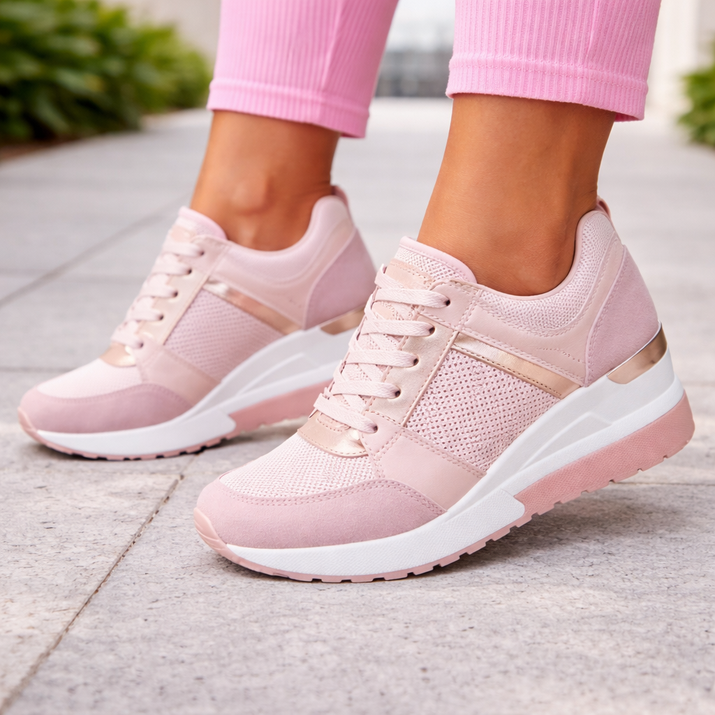 Baskets compensées femme | Soutien orthopédique | Plateforme respirante