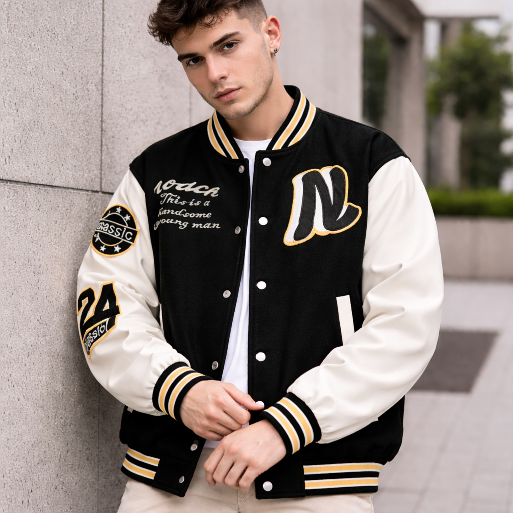 Veste Varsity Homme | Style Baseball | Streetwear Décontracté