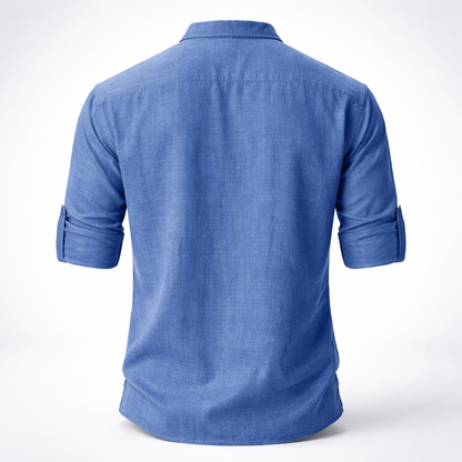 Chemise Henley Homme | Lin Léger Été Casual