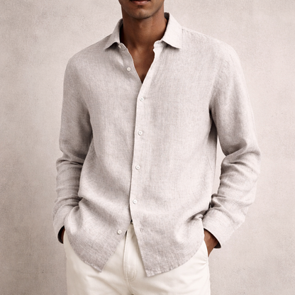 Chemise lin homme | Respirante, manches longues