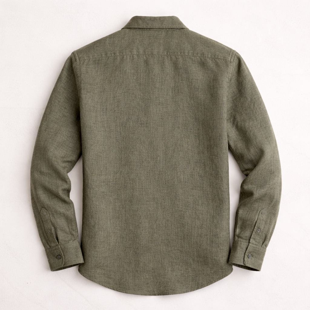 Chemise lin homme | Respirante, manches longues