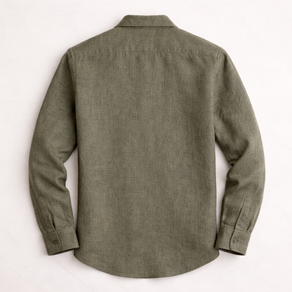 Chemise lin homme | Respirante, manches longues