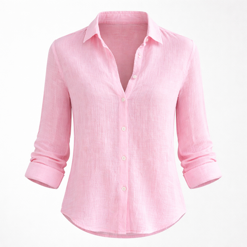 Chemise en lin femme | Été léger | Haut décontracté quotidien