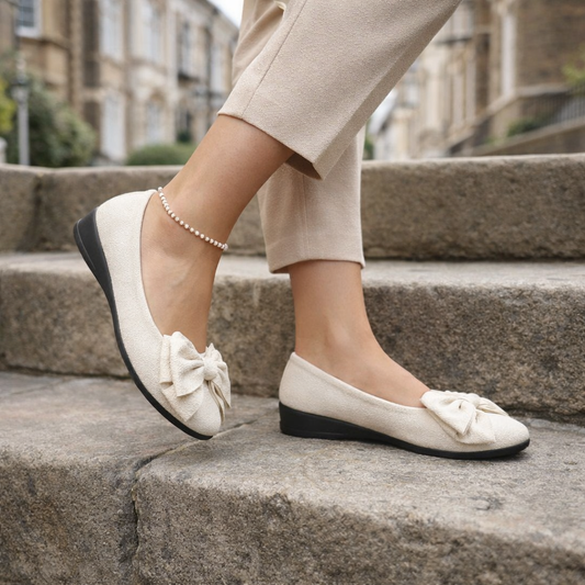 Ballerines femme enfiler nœud style élégant