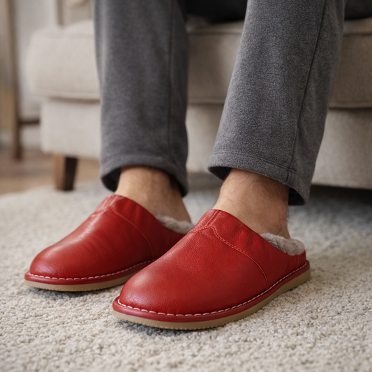 Wasserdichte Ledersandalen für Herren – bequem und warm