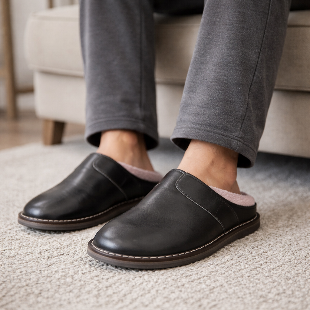 Wasserdichte Ledersandalen für Herren – bequem und warm