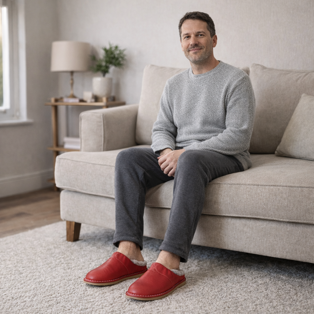 Wasserdichte Ledersandalen für Herren – bequem und warm