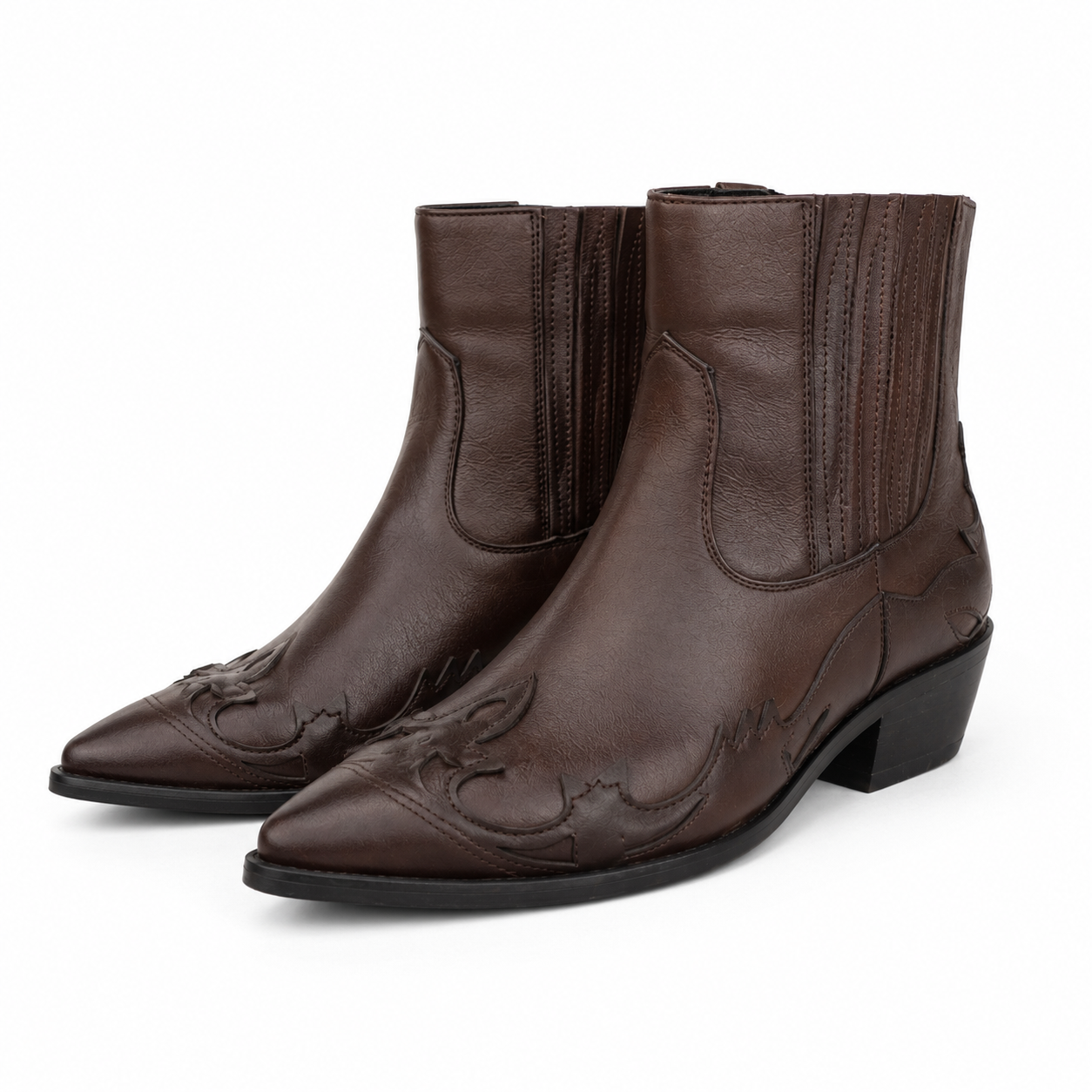 Bottes Cowboy Homme en Cuir Véritable – Style Western Authentique