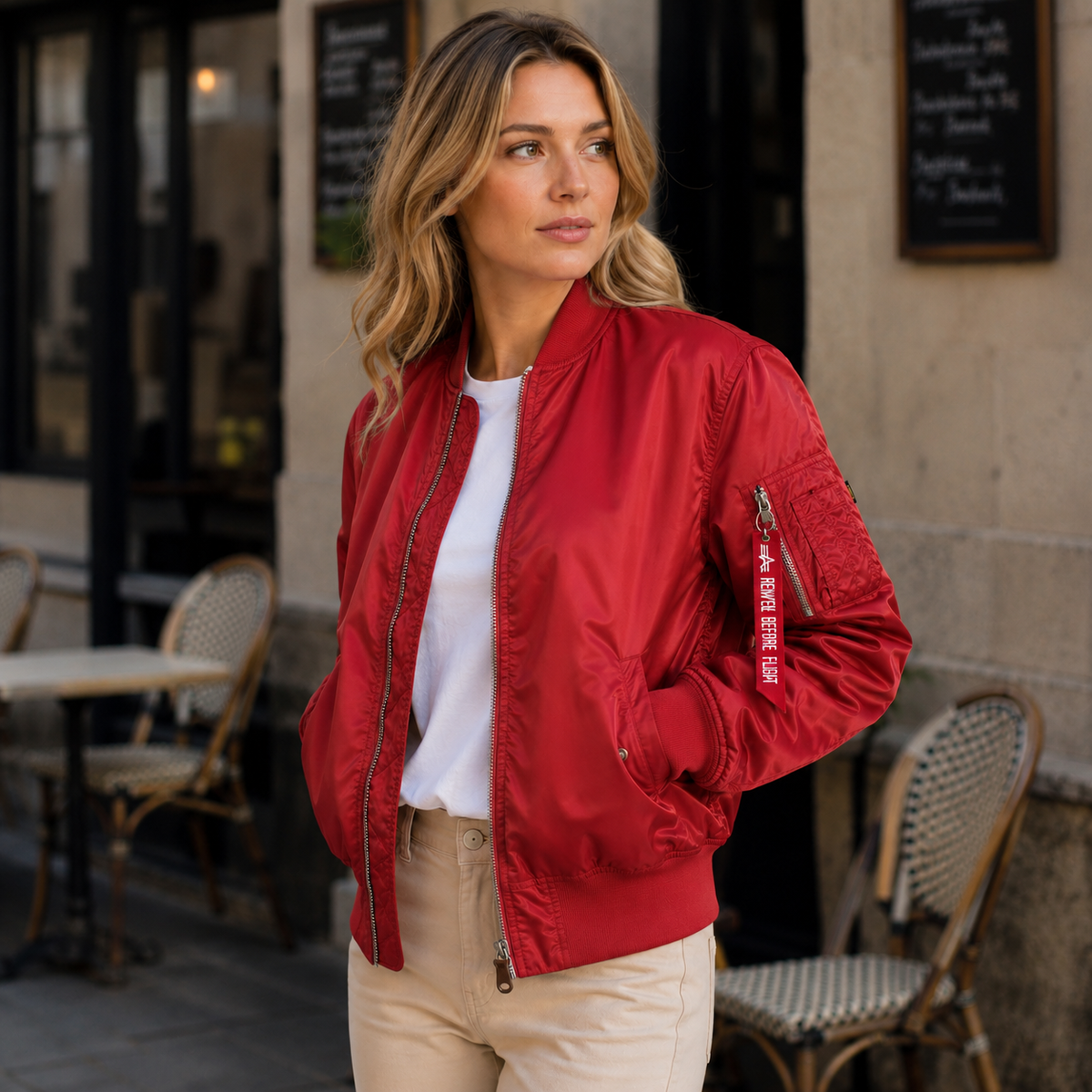 Veste Pilote MA-1 Femme – Style & Confort Intemporel