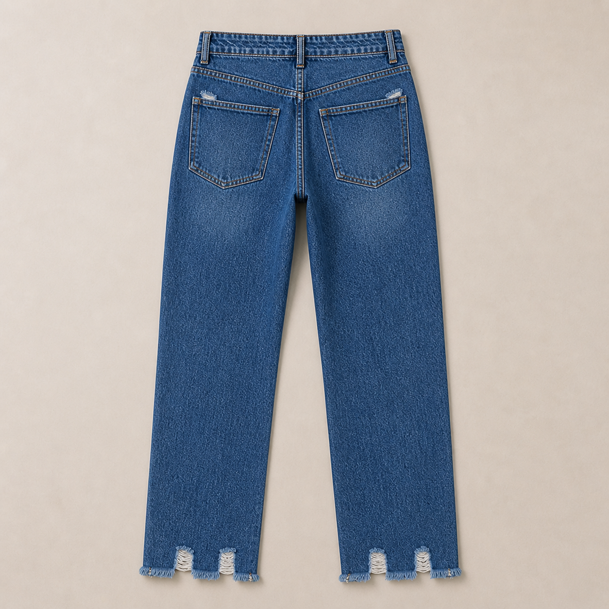 Jeans femme | Boyfriend décontracté, denim déchiré | Ourlet effiloché