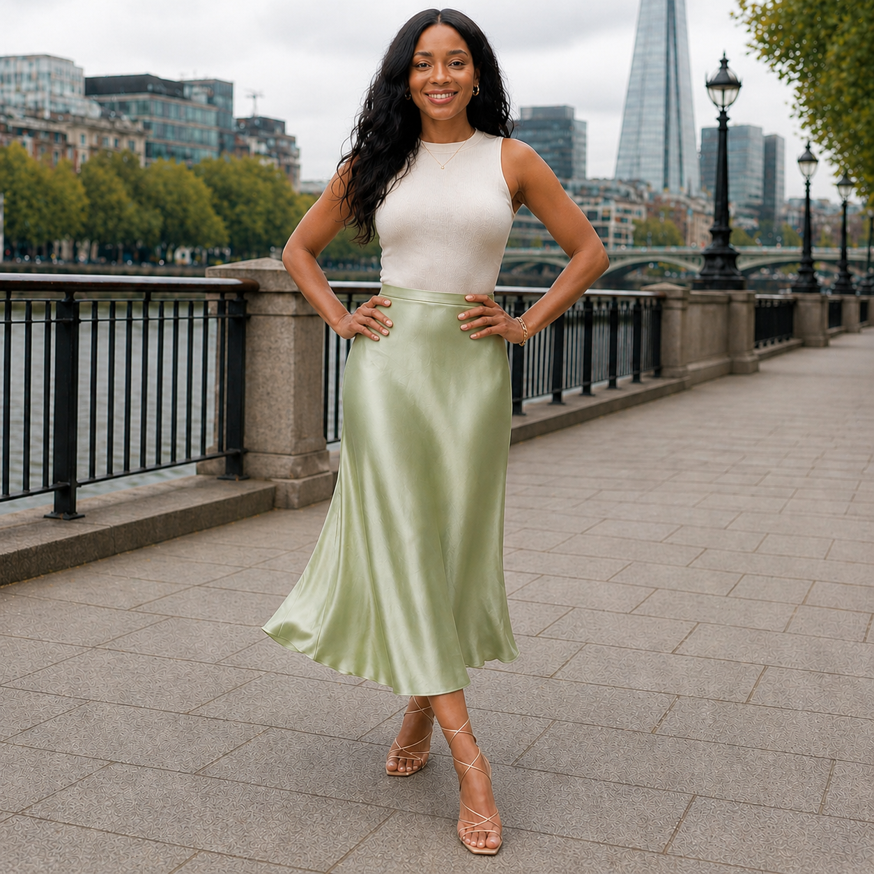 Jupe Midi Taille Haute | Style Fluide | Confort Assuré