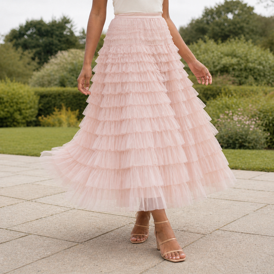 Jupe Midi Tulle Style Fluide Design Polyvalent