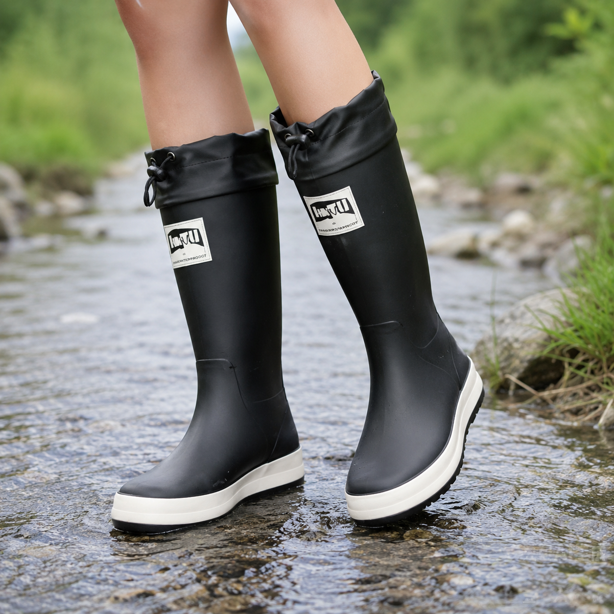 Bottes de pluie imperméables en caoutchouc