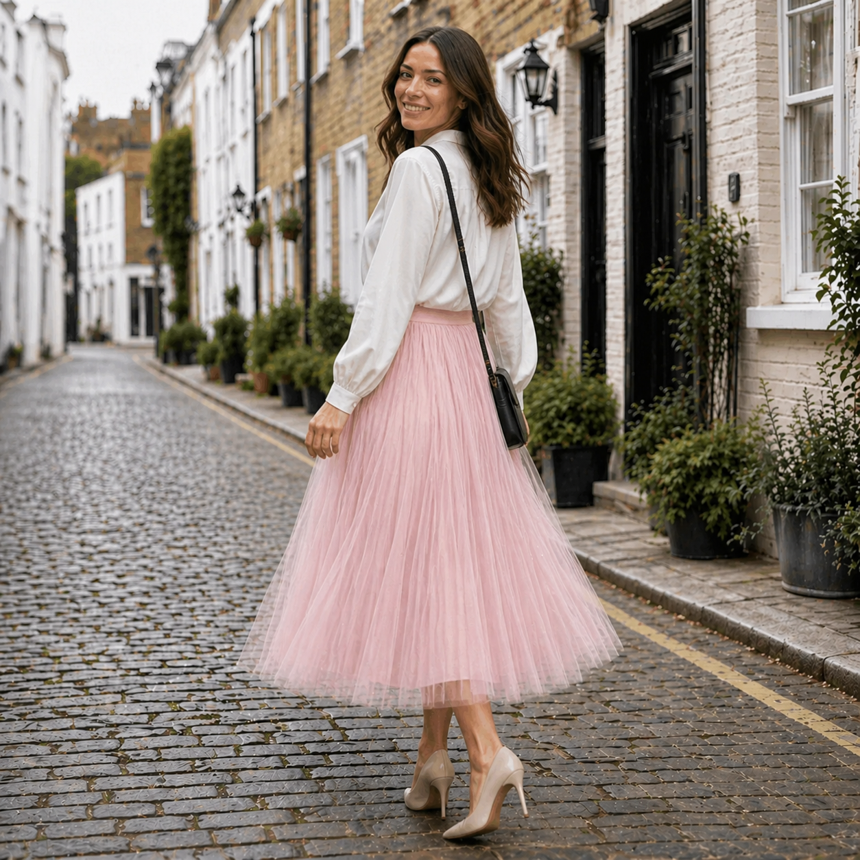Jupe Midi Taille Haute | Design Élégant | Confort Assuré