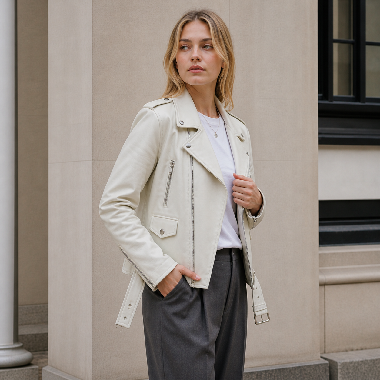 Veste en Cuir Femme Vintage – Élégance et Caractère Assuré