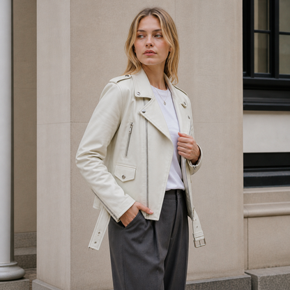 Veste en Cuir Femme Vintage – Élégance et Caractère Assuré