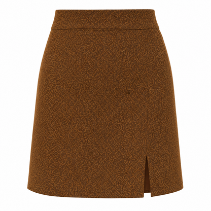 Jupe Midi | Marron Clair | Design Élégant