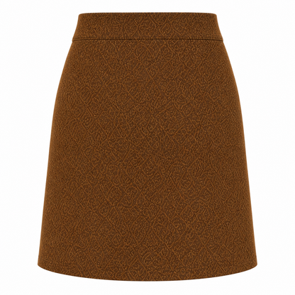 Jupe Midi | Marron Clair | Design Élégant