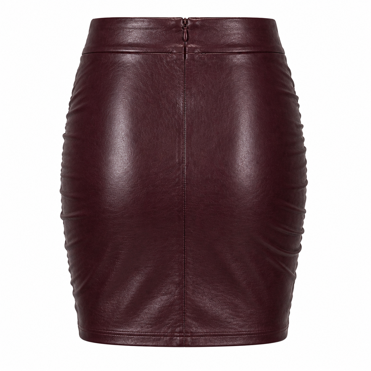Jupe Midi en Cuir Synthétique | Silhouette Flatteuse | Ourlet Asymétrique