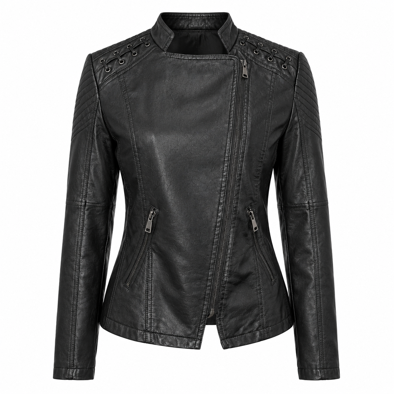 Veste en Cuir Femme | Coupe Ajustée | Style Intemporel