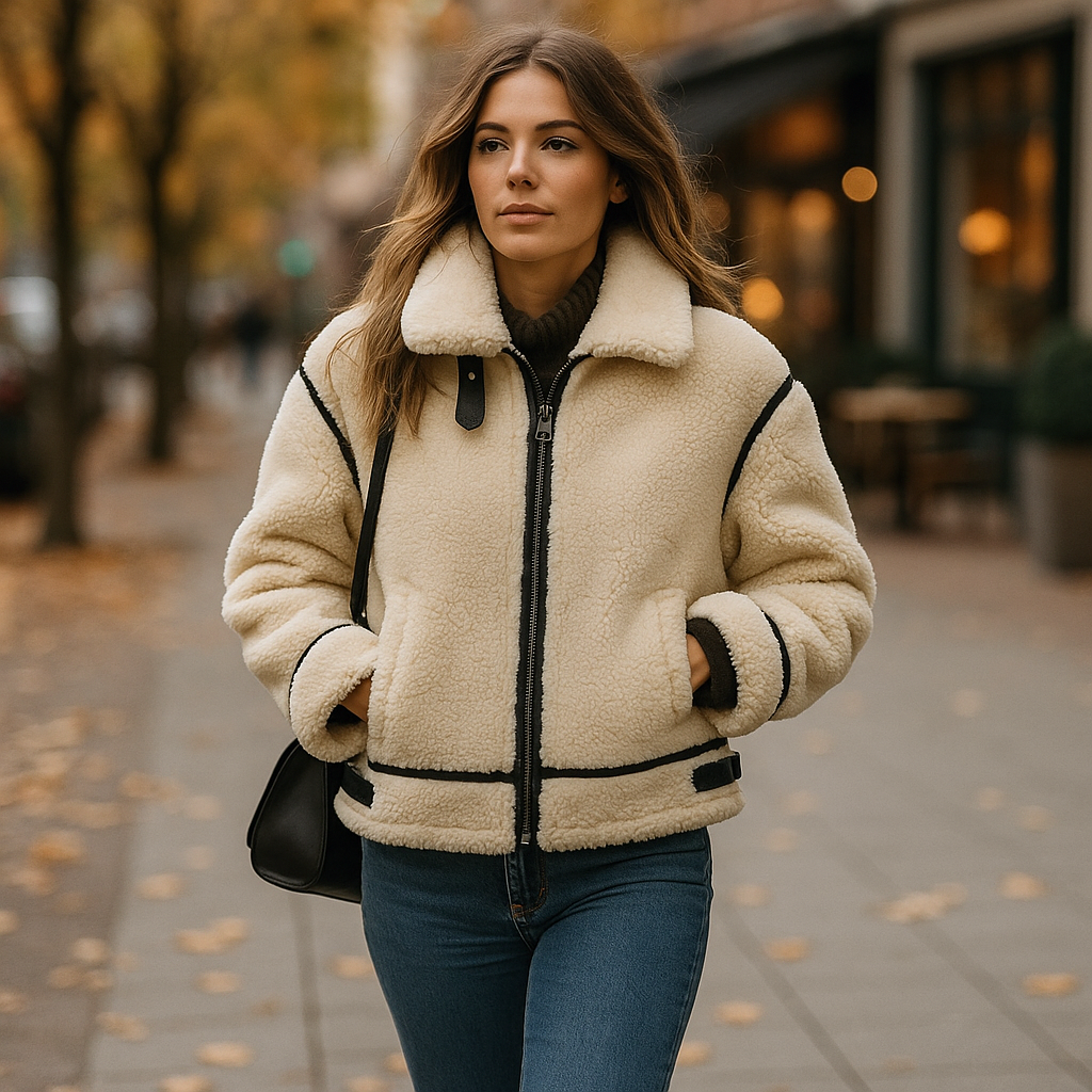 Parisfemme - Veste Femme Teddy Fury MAE - Élégante - Chic