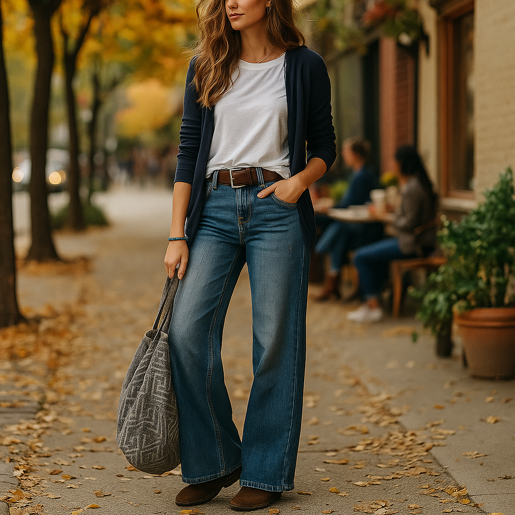 Vivano - Pantalon Jean Élégant - Femme