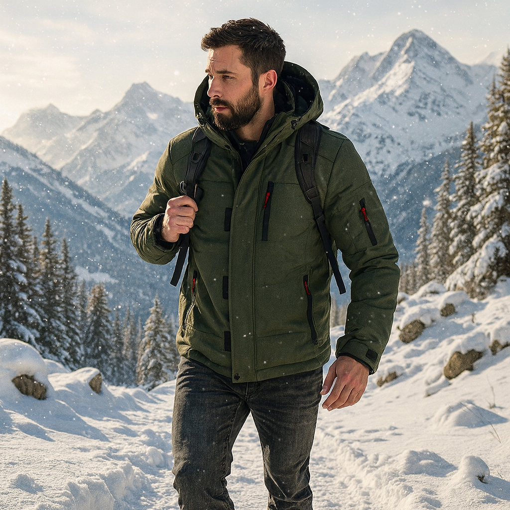 Veste de ski thermique pour homme, hivernale et coupe-vent