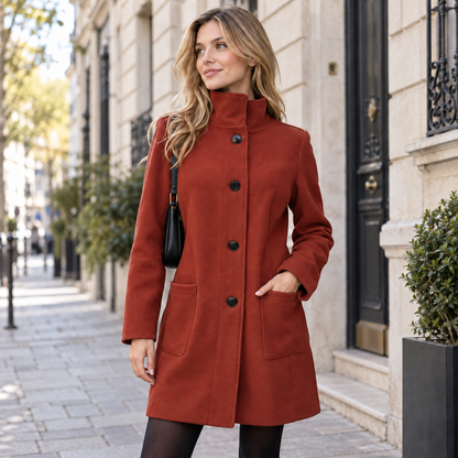 Manteau femme | Coupe cintrée, boutonné | Élégant
