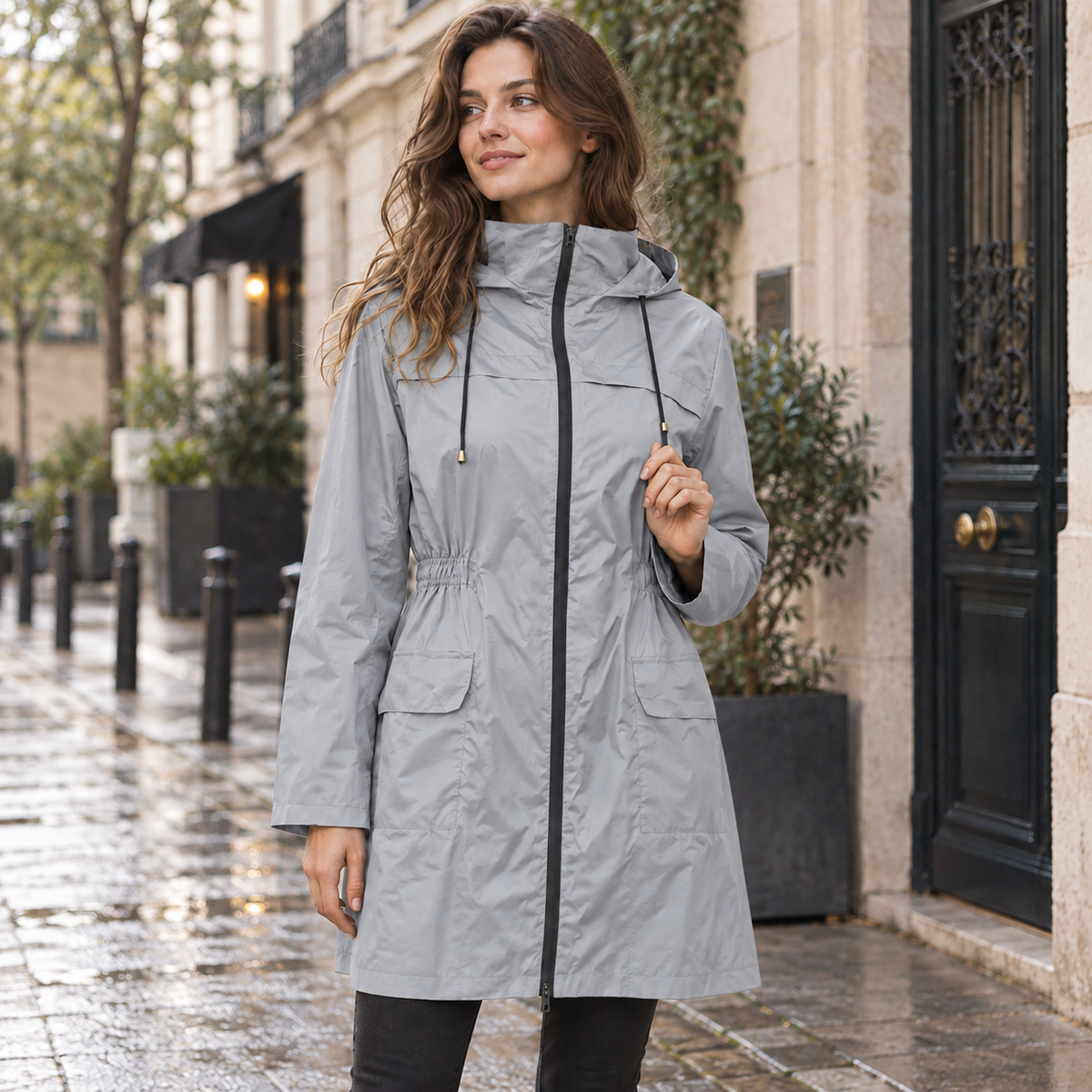 Imperméable femme | Léger, capuche | Veste pluie longue
