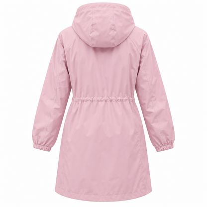 Imperméable femme | Grande taille, léger | Veste zippée à capuche