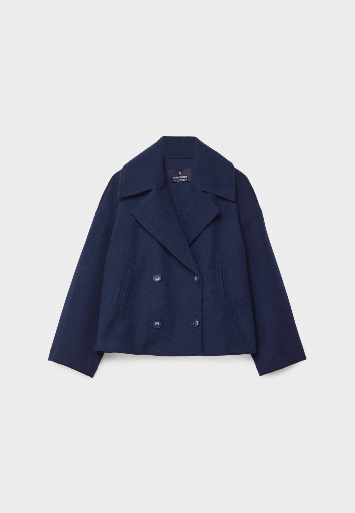 Blazer court femme croisé double boutonnage coupe ajustée
