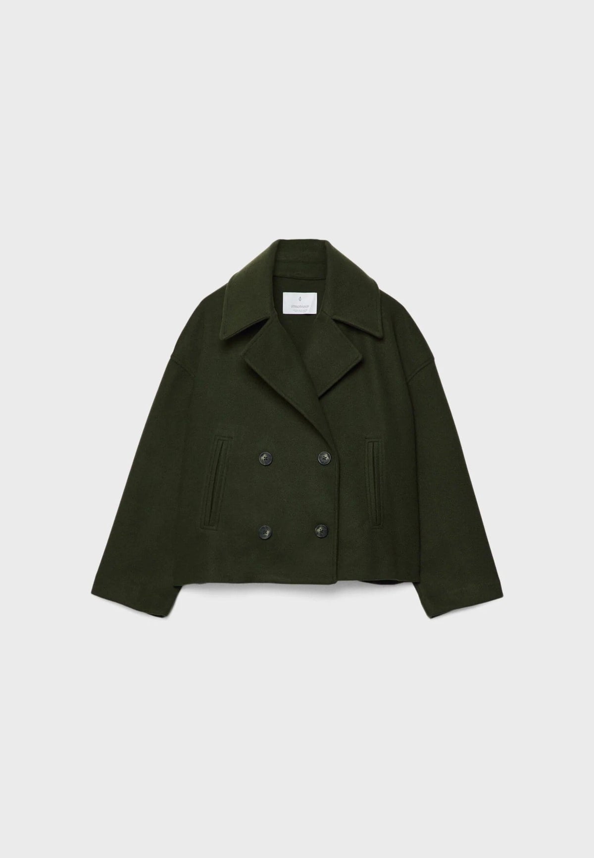 Blazer court femme croisé double boutonnage coupe ajustée