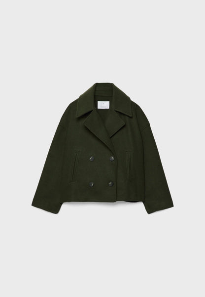 Blazer court femme croisé double boutonnage coupe ajustée