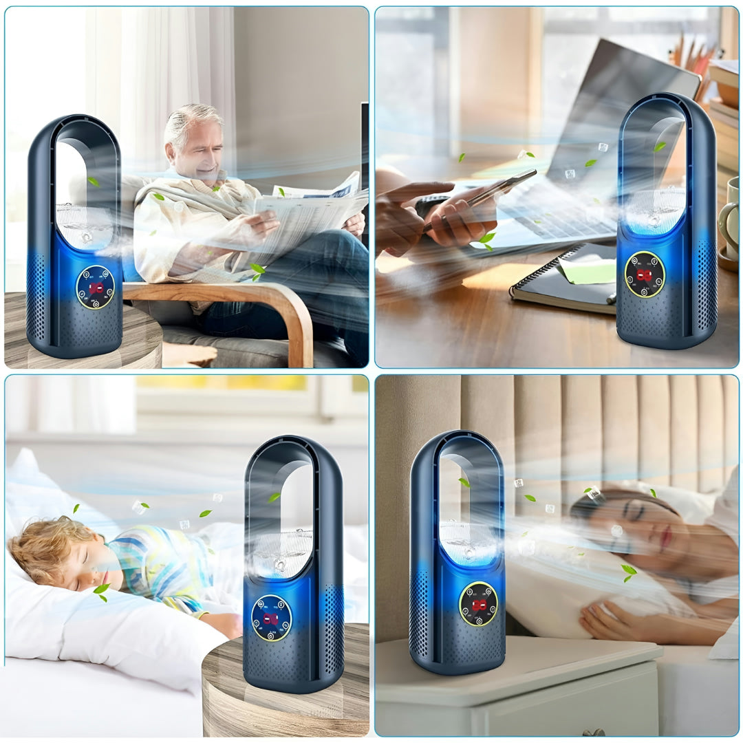 Climatiseur Portable Sans Pales | Silencieux, Compact | Maison Bureau