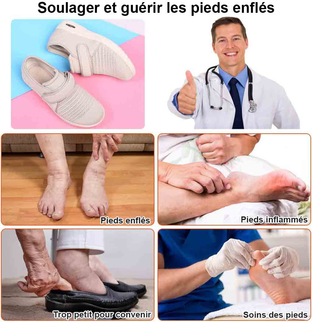 ConfortFlex – Chaussures Diabétiques Larges et Respirantes-CHAUSSURES ORTHOPÉDIQUES-PARIS FEMME