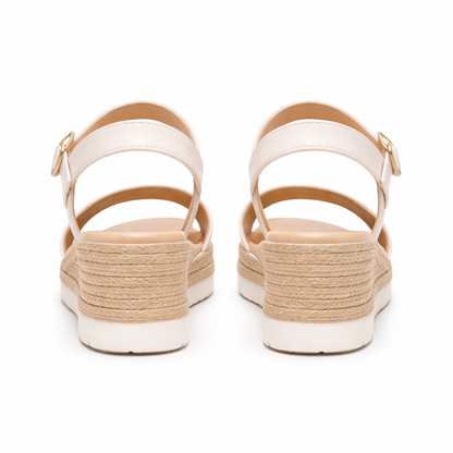 Sandales Compensées Femme | Confort Orthopédique | Boucle Ajustable