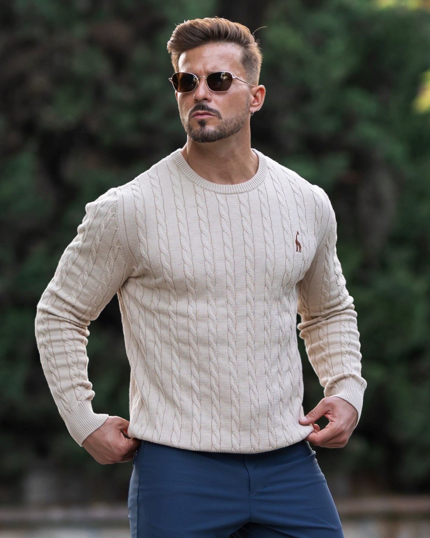 Pull coton homme - design classique - élégant - confortable - intemporel