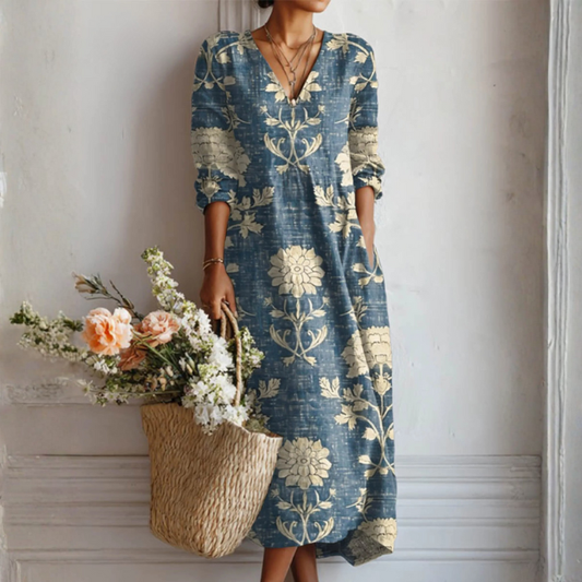 Robe Femme Imprimé Géométrique Légère