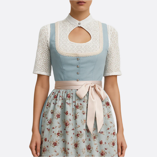 Robe Dirndl Femme - Matériau Respirant - Tracht Traditionnelle Oktoberfest