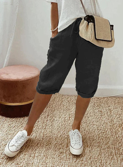 Yara | Pantalon Capri pour femmes en polyester