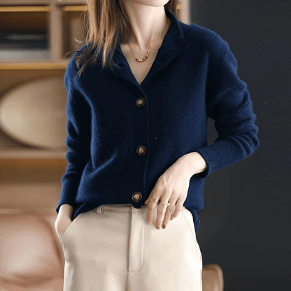 Cardigan Femme | Tricot Boutonné, Col Montant