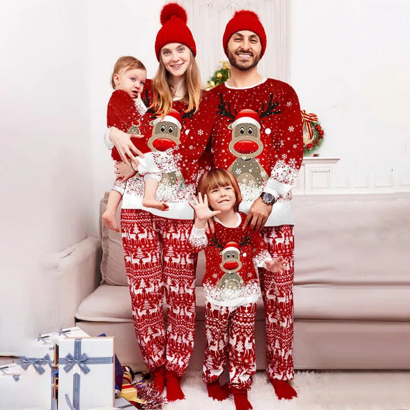 Pyjama Noël femme motif renne coupe ample grande taille