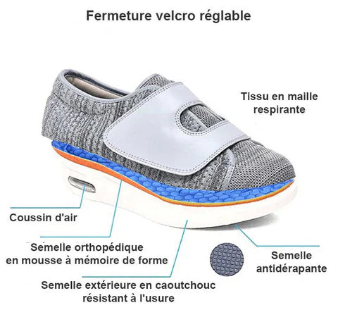 DiabeCare – Chaussures Orthopédiques Unisexes Confort et Soutien Optimal-CHAUSSURES ORTHOPÉDIQUES-PARIS FEMME