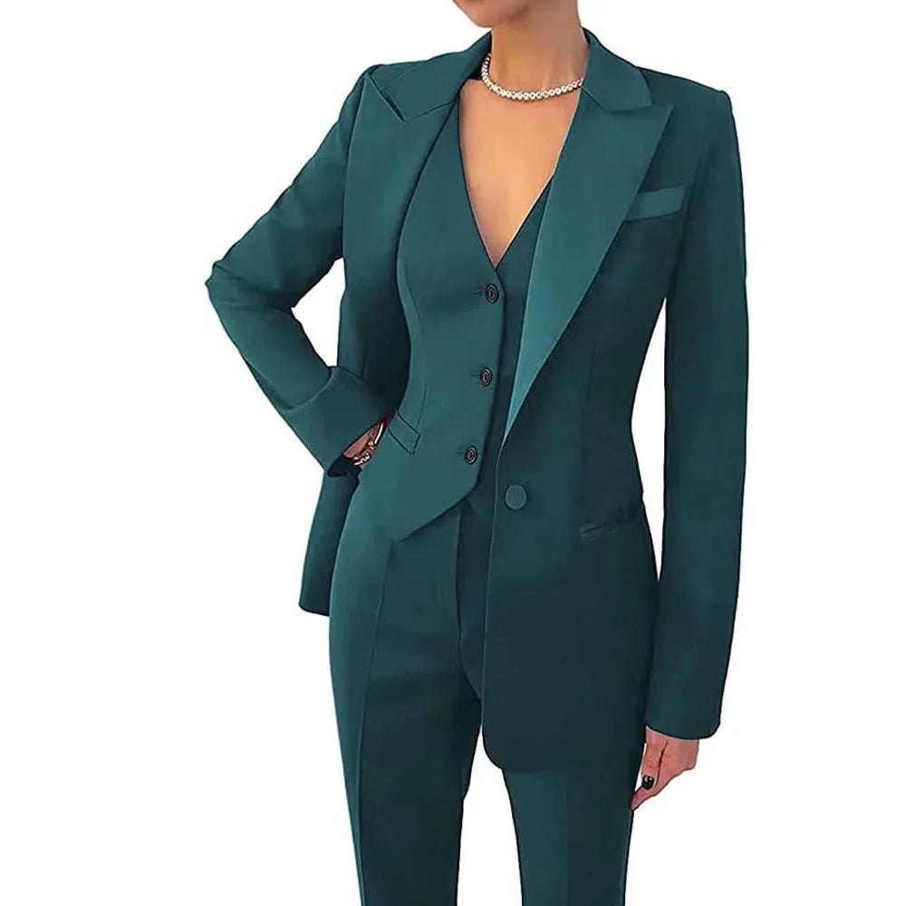 Costume femme trois pièces - blazer - gilet - pantalon