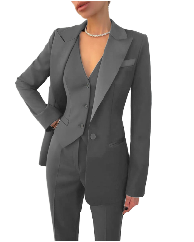 Costume femme trois pièces - blazer - gilet - pantalon